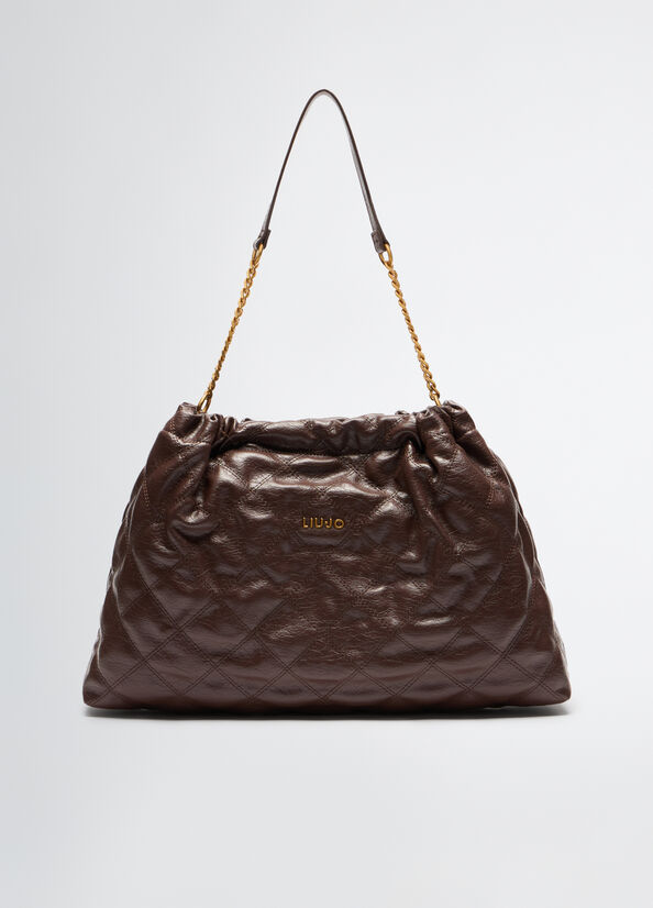 AA5062E091400533-Liujo-Bolso Hobo de hombro mediano acolchado