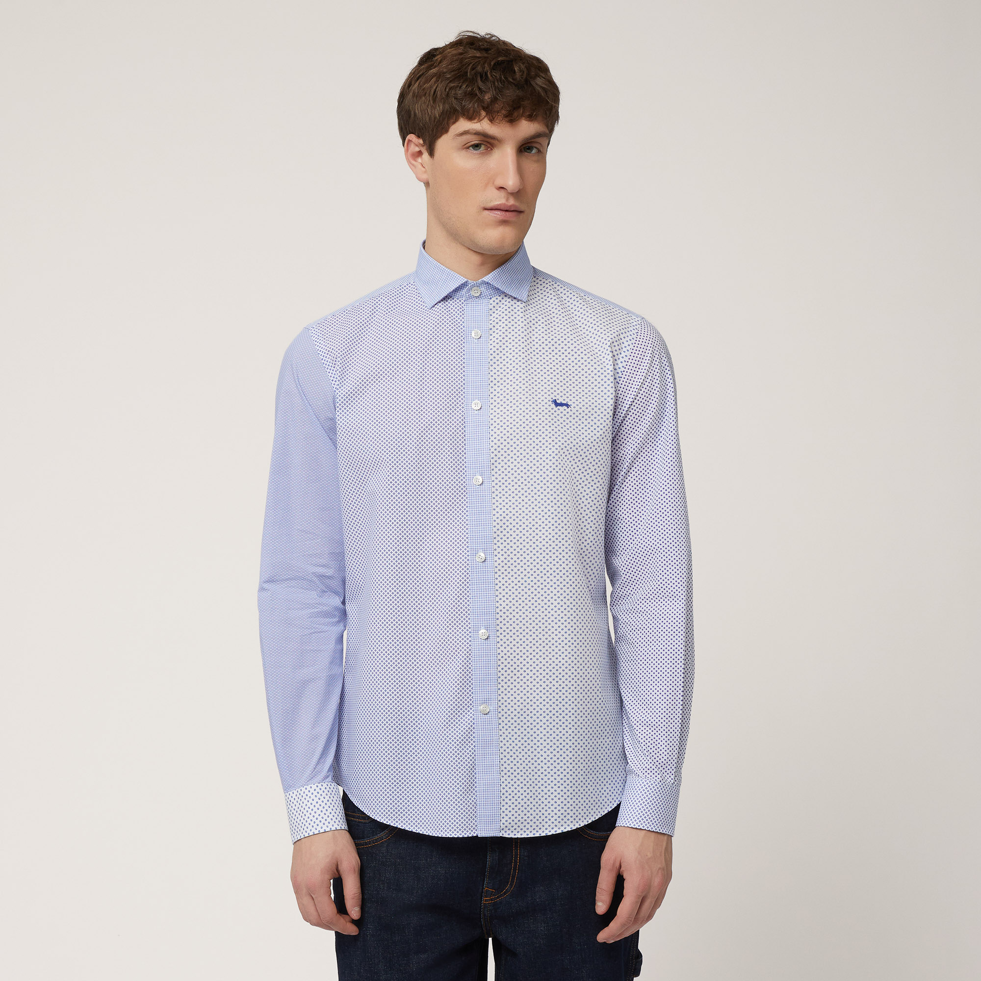 CNN008013180-Harmont-Camisa Patchwork 8 Tessuti