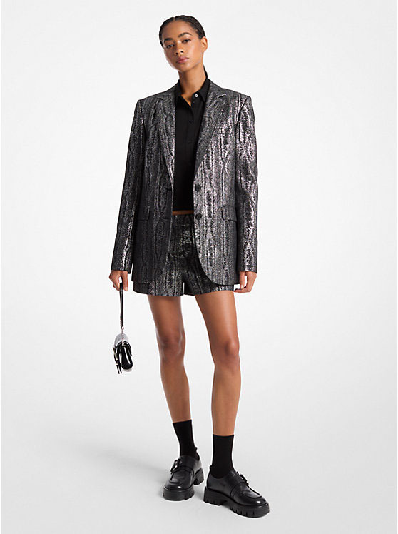 Top 2 Bttn Mensy Blazer-Michael Kors