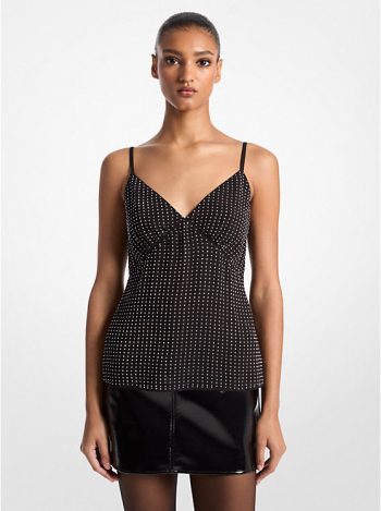 Top camisola con cristales