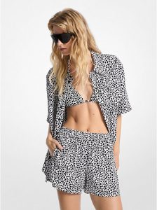 Short Cheetah Pull On-Michael Kors