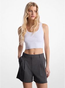 Short Raw Edged Pleated