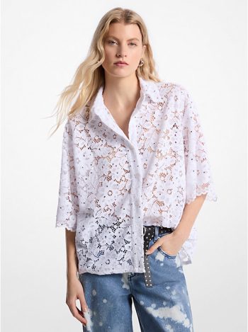 Camisa de encaje floral