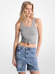 Tank top racerback con amarre frontal