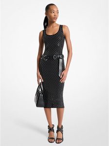 Vestido Stud Scoop Nk Midi