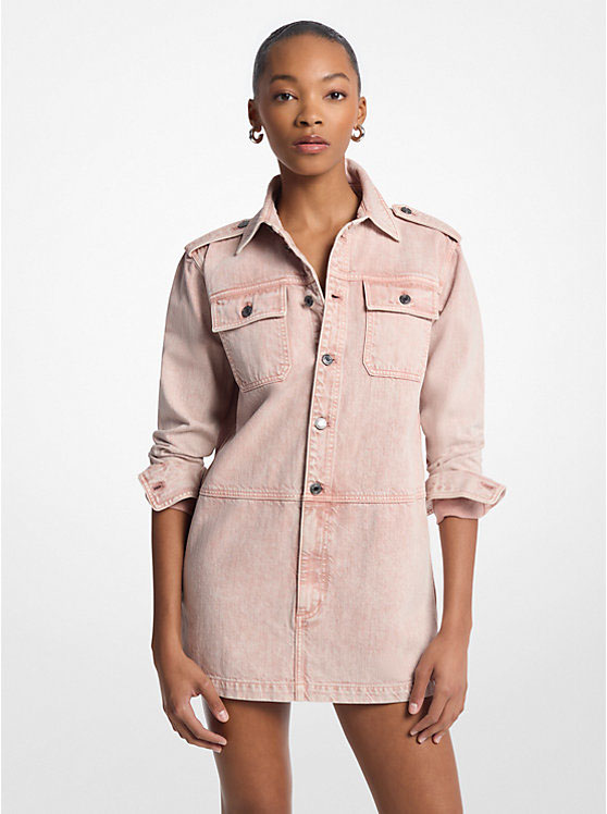 Vestido Denim Shirt Mini-Michael Kors