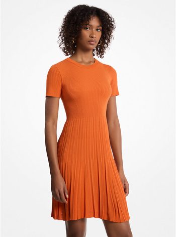 Vestido Mixed Stitch Ss Flare
