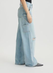 UA5200D499078842-Liujo-Pantalón acampanado con pequeños degarros