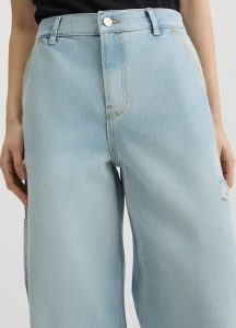 UA5200D499078842-Liujo-Pantalón acampanado con pequeños degarros