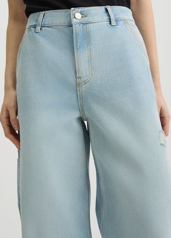 UA5200D499078842-4-Liujo-Pantalón acampanado con pequeños degarros