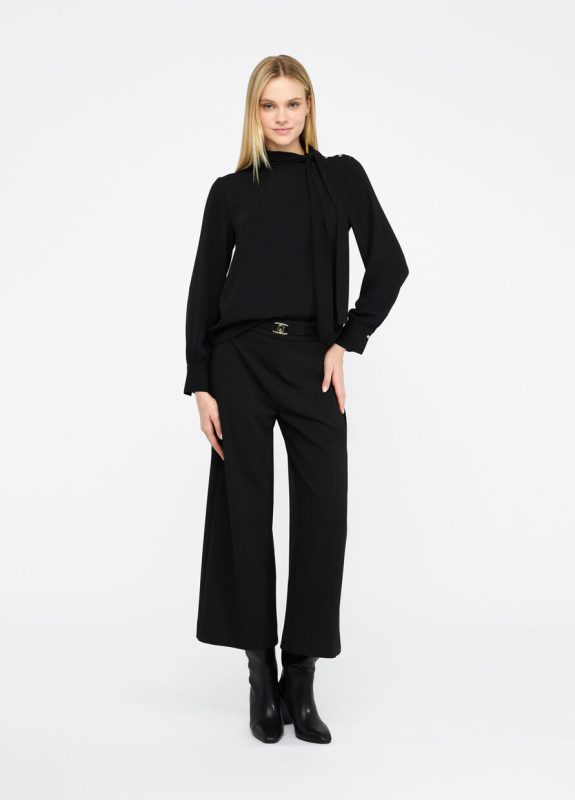 PANT FLARE CROPPED ELASTIC H W-Liujo