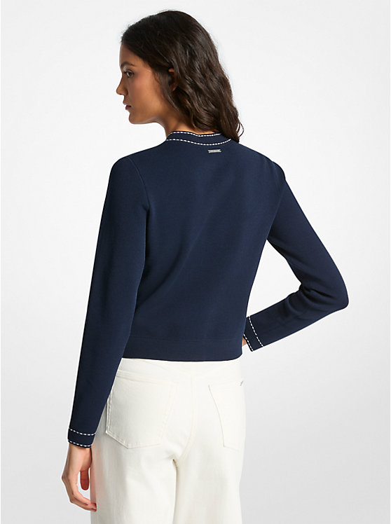 CNTRST STITCH CARDI-Michael Kors
