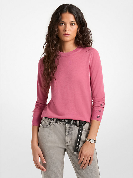 MERINO BUTTON SLV LS SWTR