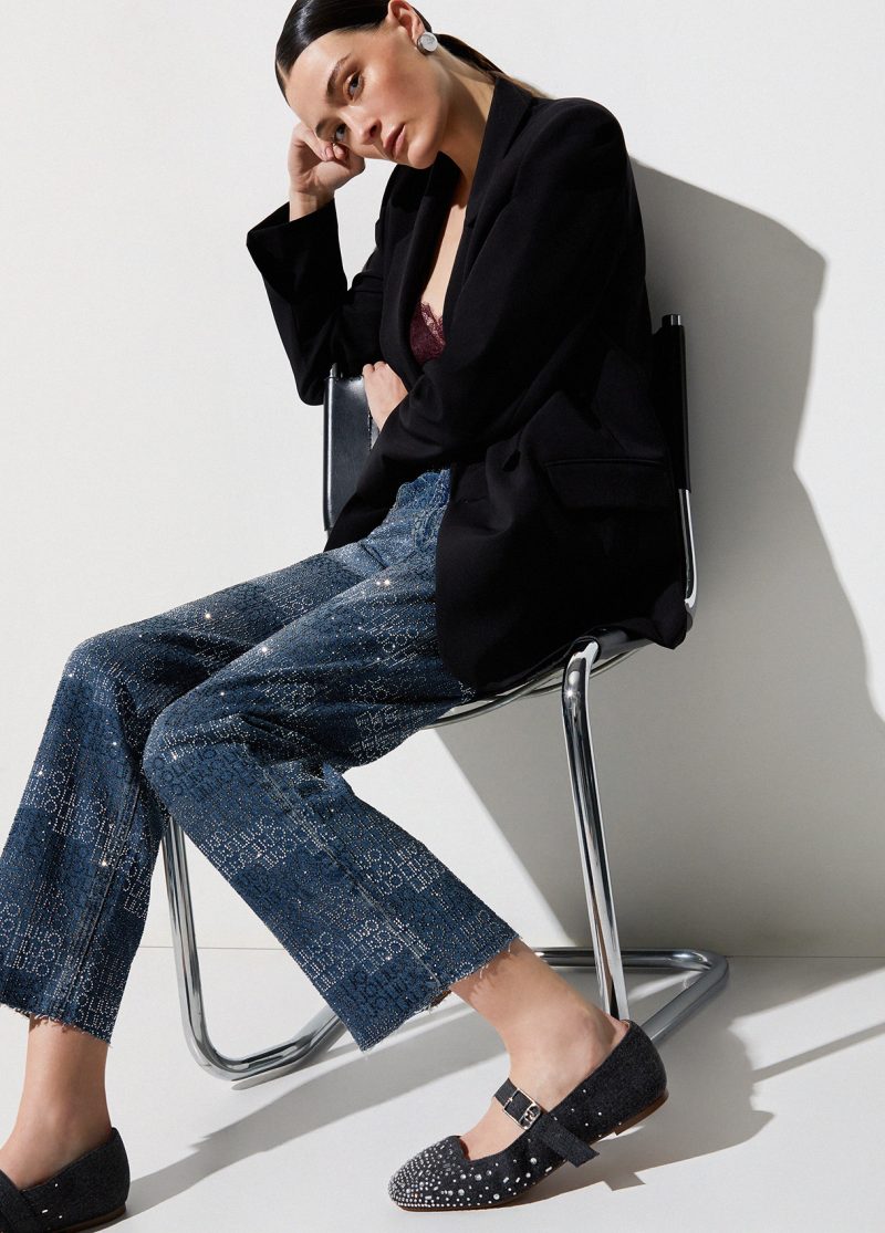 Ballerina Denim/strass