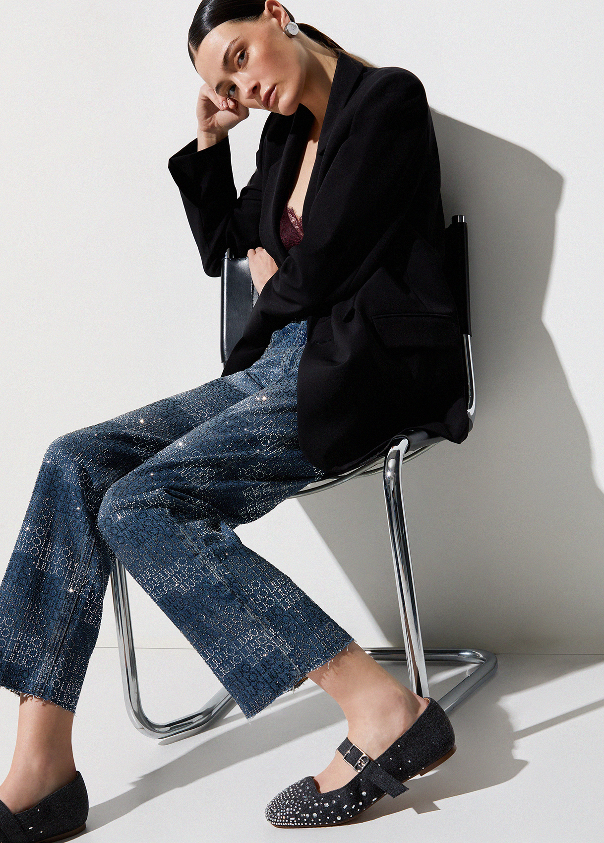 Ballerina Denim/strass-Liujo