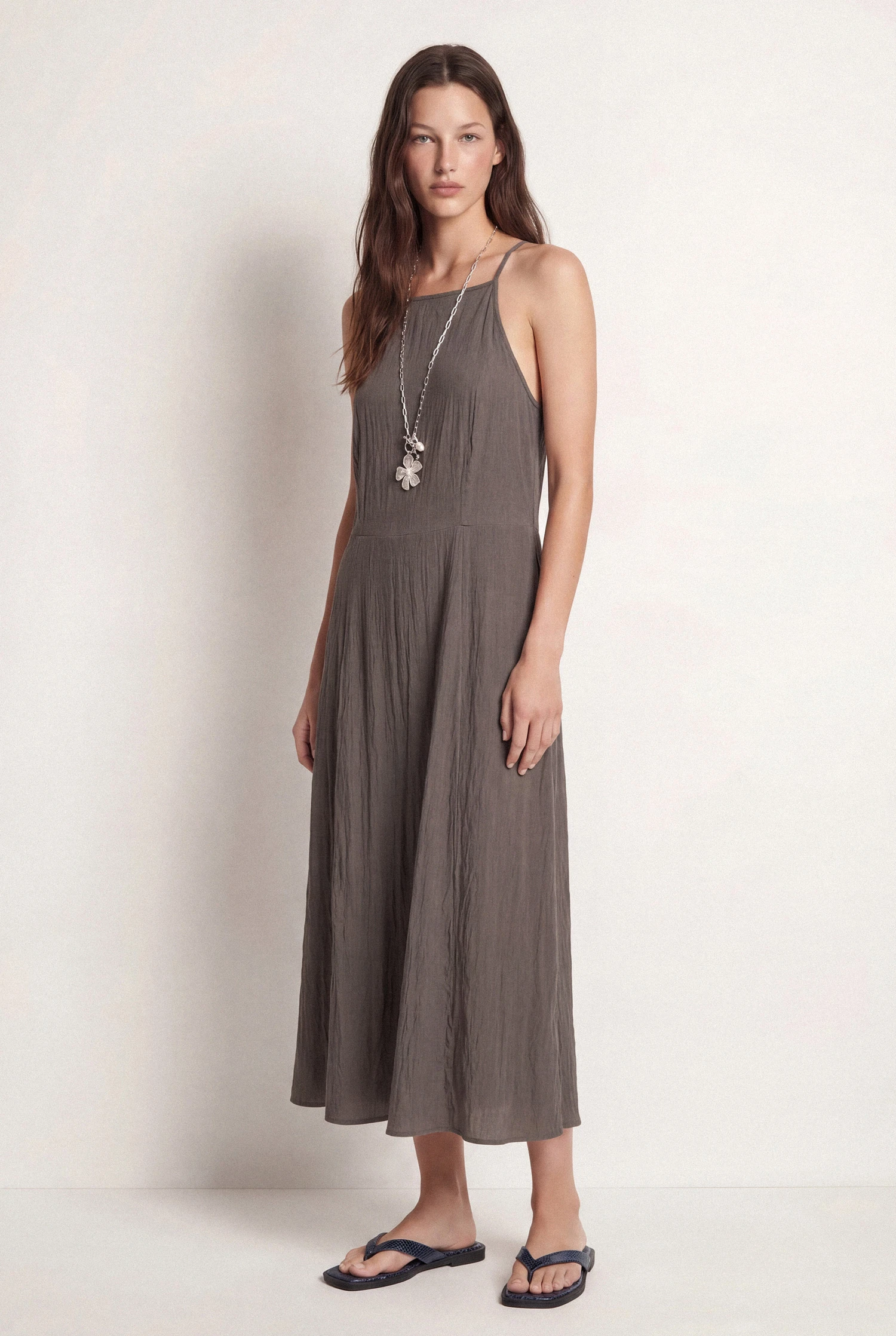 Dress Buritama - Khaki-Lanidor