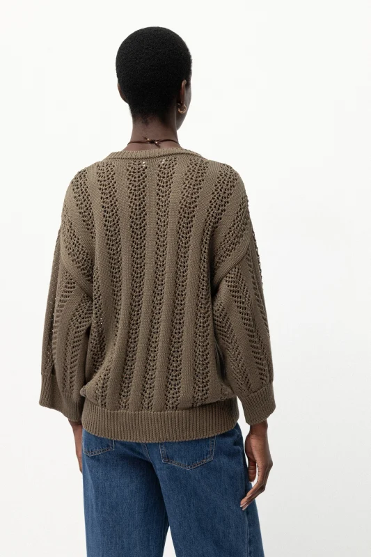 Sweater Lages – Khaki-Lanidor