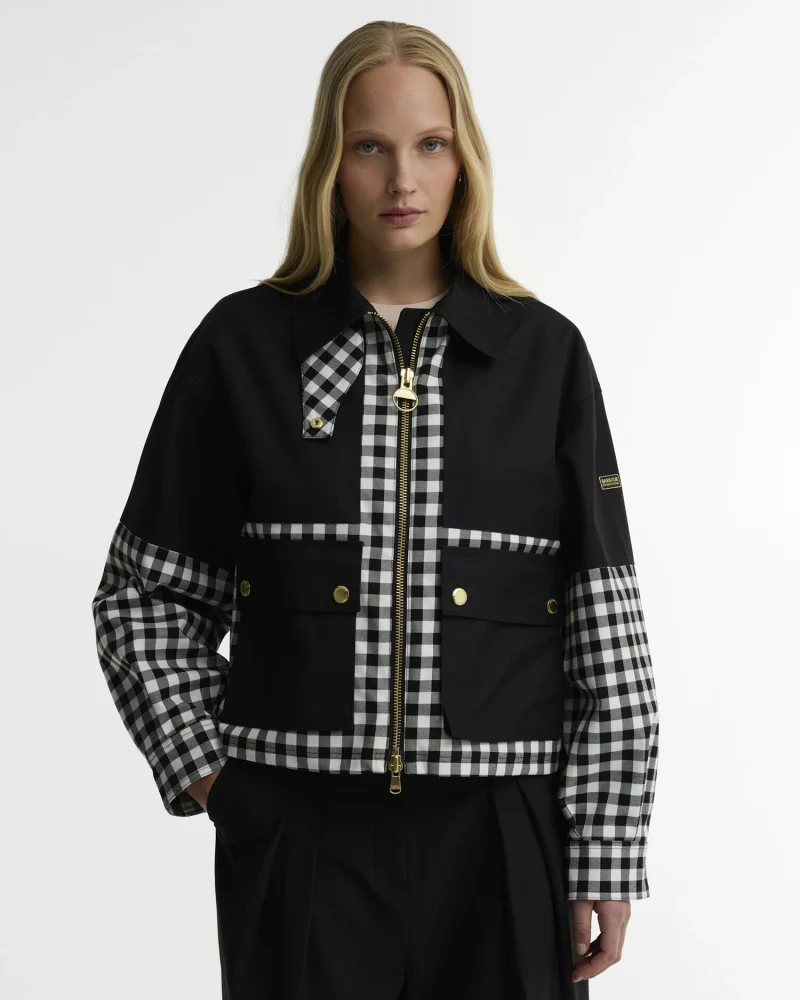 B.intl Gabriette Check Showerproof Jacket