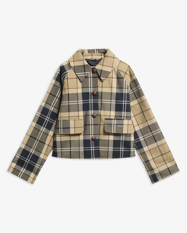 Barbour Delilah Checked Showerproof Jacket-Barbour