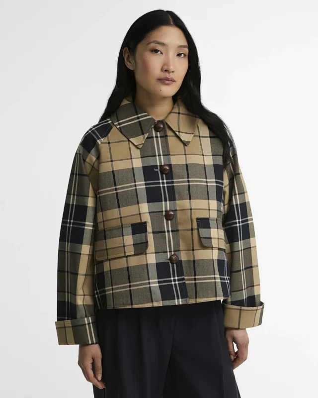 Barbour Delilah Checked Showerproof Jacket-Barbour