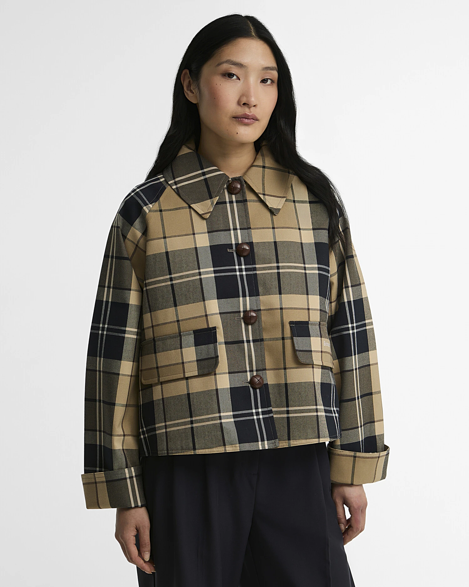 Barbour Delilah Checked Showerproof Jacket-Barbour