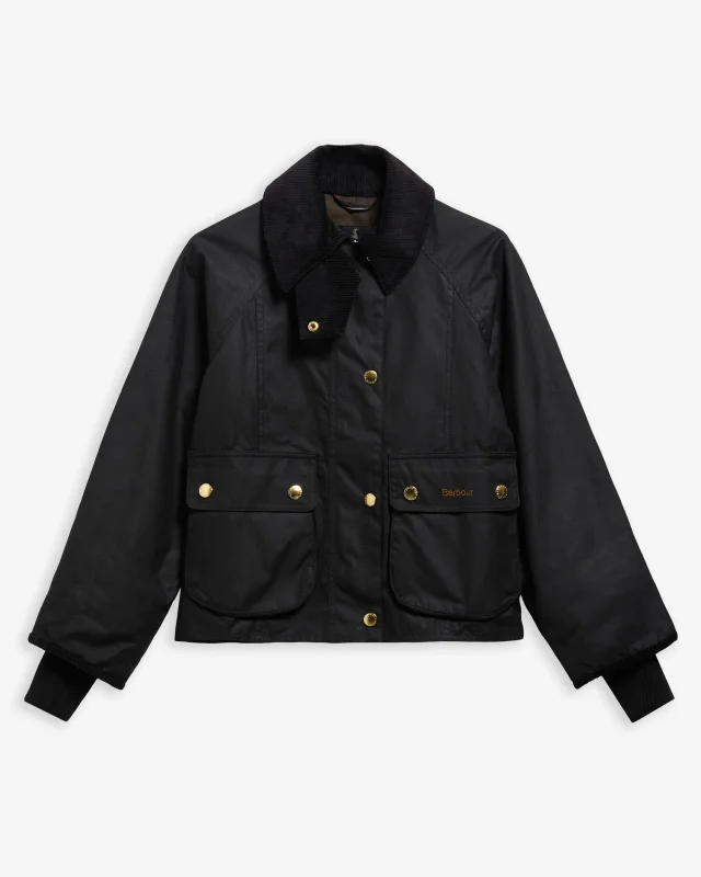 Barbour Cropped Beadnell Wax Jacket-Barbour
