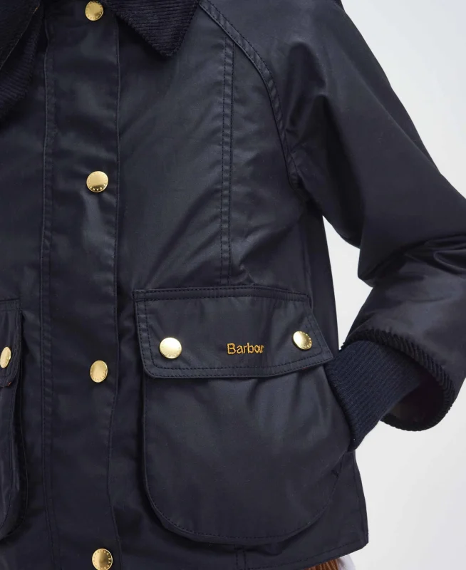 Barbour Cropped Beadnell Wax Jacket-Barbour