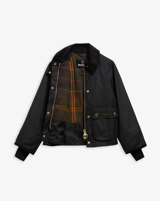Barbour Cropped Beadnell Wax Jacket-Barbour