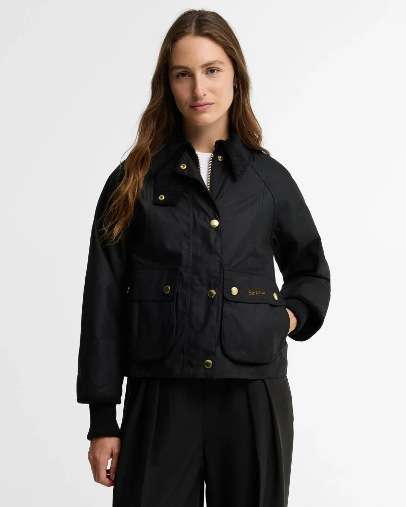 Barbour Cropped Beadnell Wax Jacket