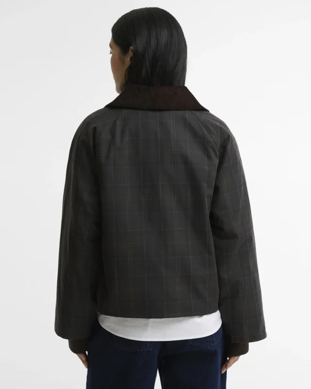 Barbour Arlene Checked Wax Jacket-Barbour