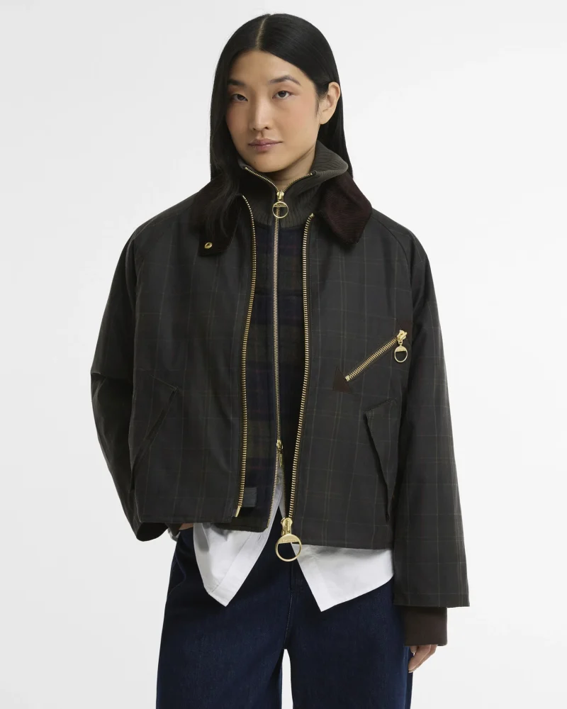 Barbour Arlene Checked Wax Jacket