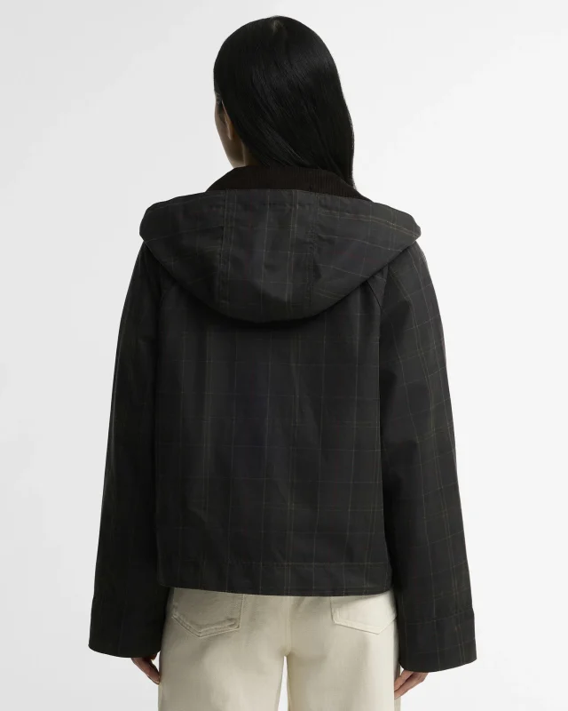 Barbour Adina Checked Wax Jacket-Barbour
