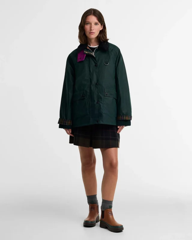 Barbour X Paul Smith Women’s Long Spey Wax Jacket-Barbour