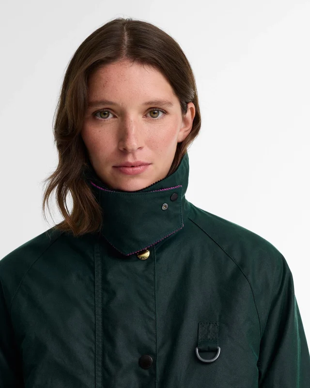 Barbour X Paul Smith Women’s Long Spey Wax Jacket-Barbour