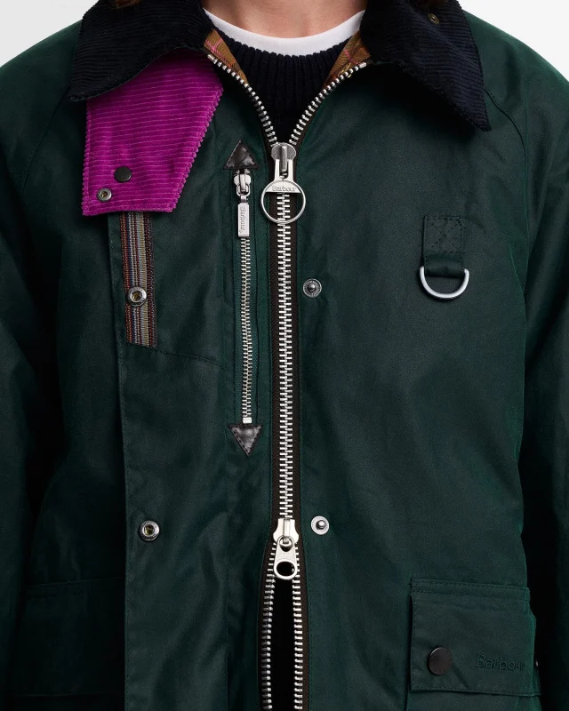 Barbour X Paul Smith Women’s Long Spey Wax Jacket-Barbour