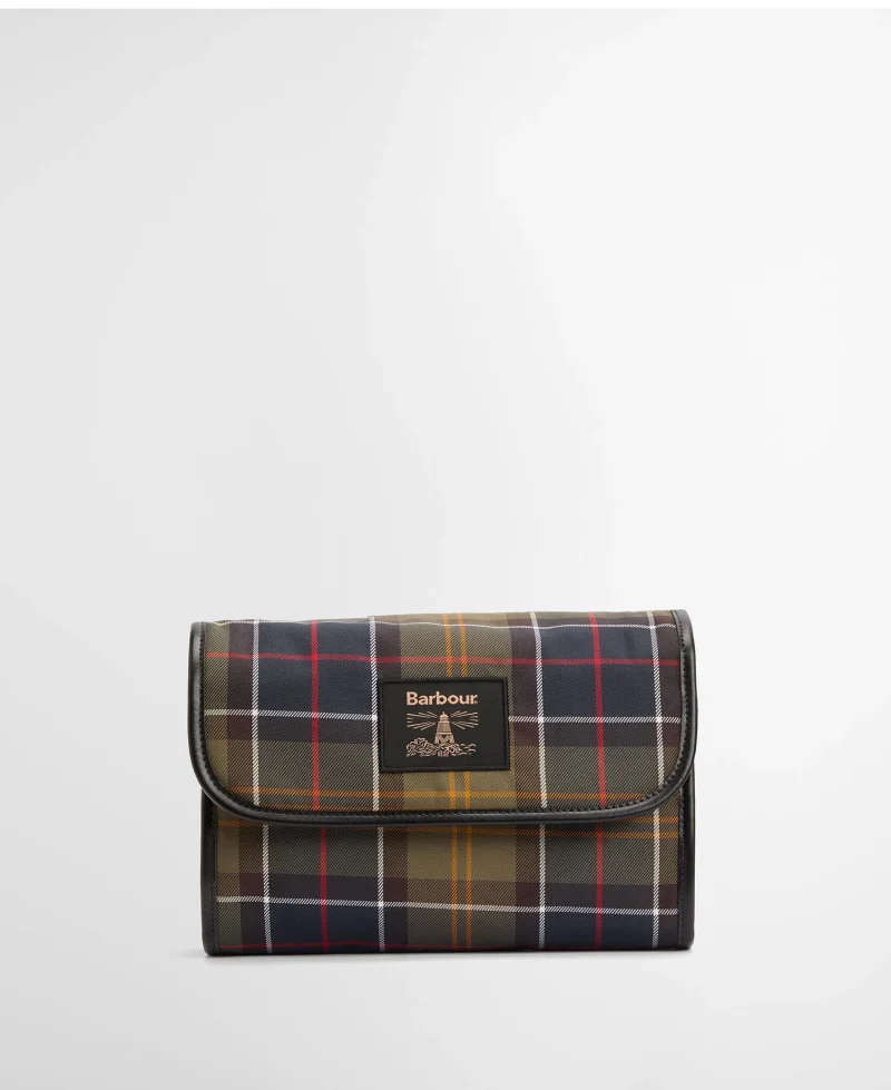 Barbour Tartan Hanging Washbag