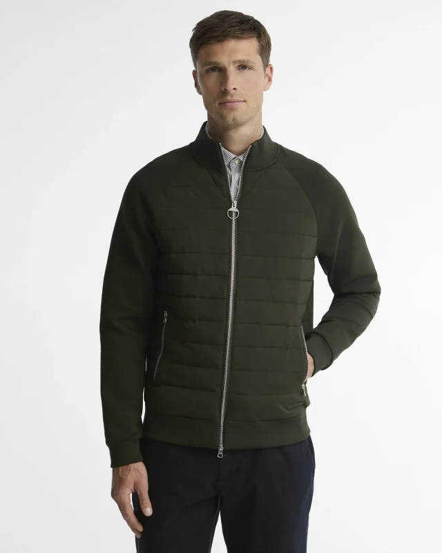 Barbour Thornton Quilted Zip Through Sweat