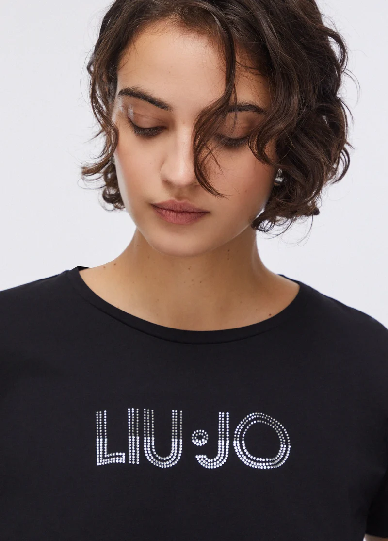 Ecs T-Shirt Moda M C Nero Liujo