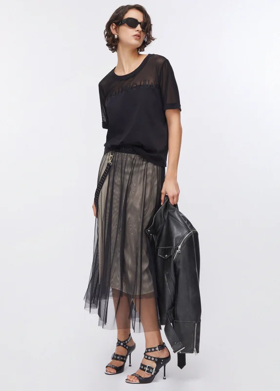 Ecs T-Shirt Moda M C Nero-Liu Jo