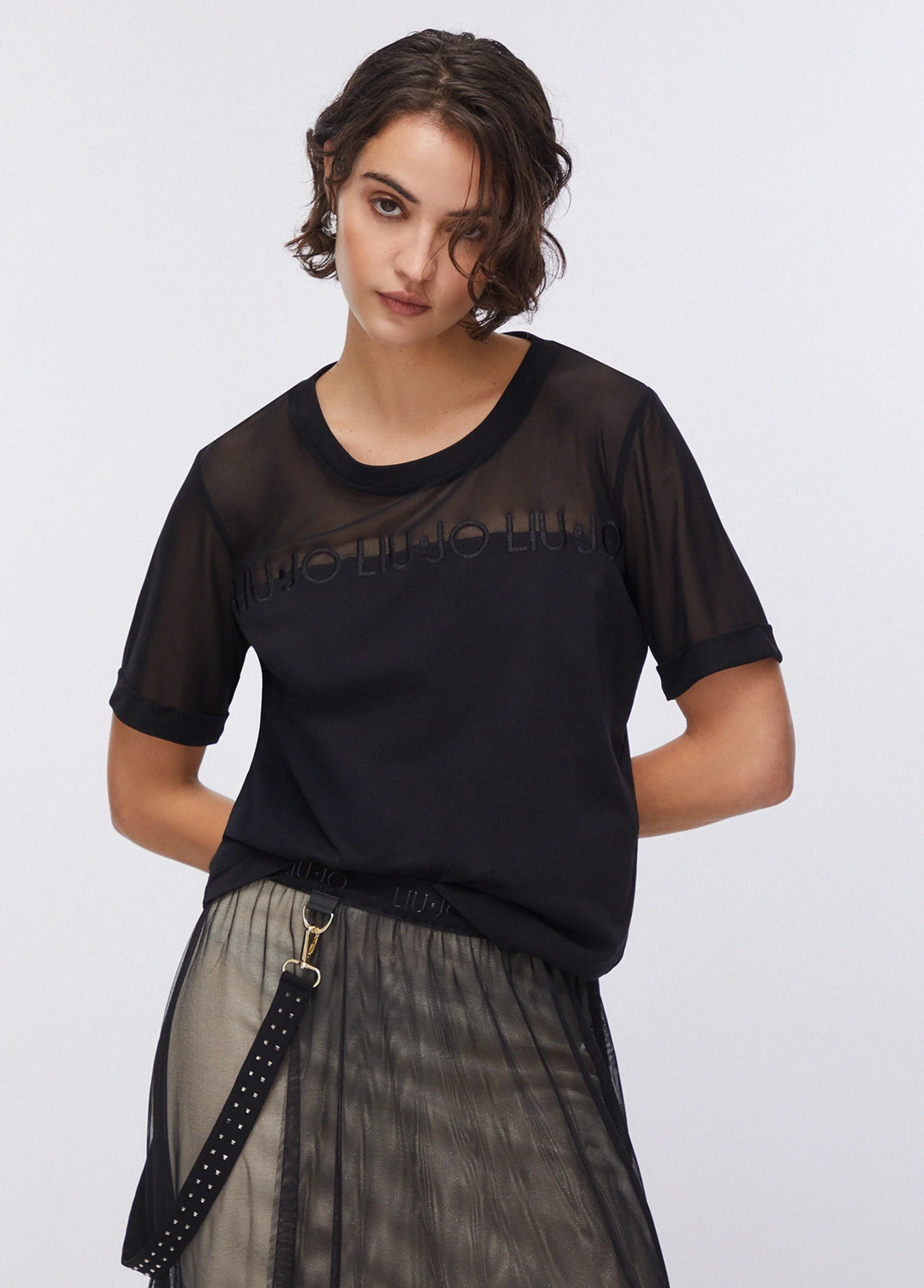 Ecs T-Shirt Moda M C Nero-Liu Jo