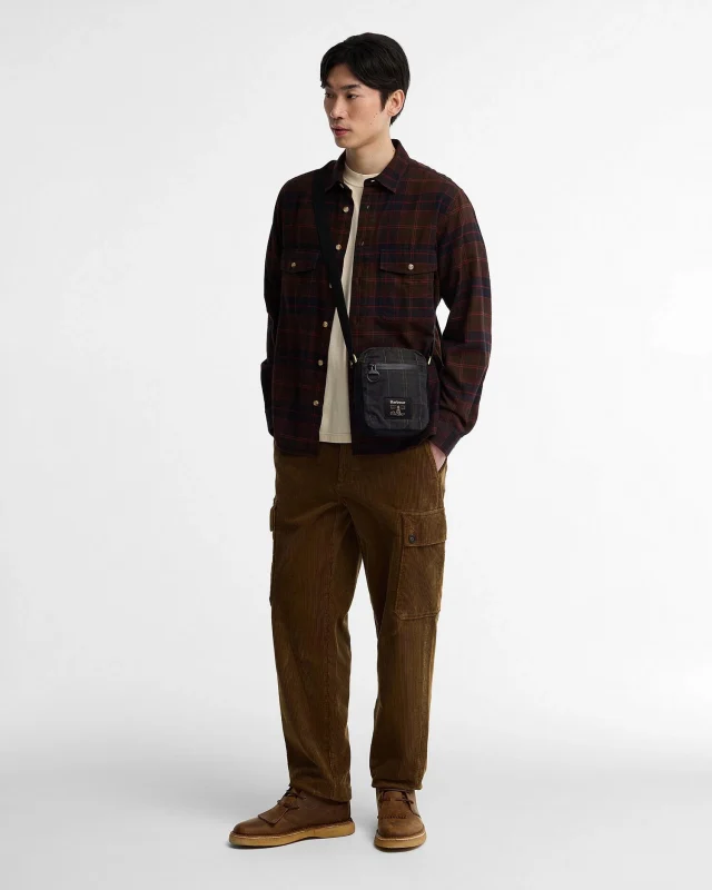 Barbour Field Tartan Wax Crossbody Bag-Barbour