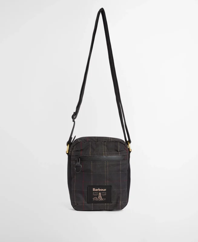 Barbour Field Tartan Wax Crossbody Bag-Barbour