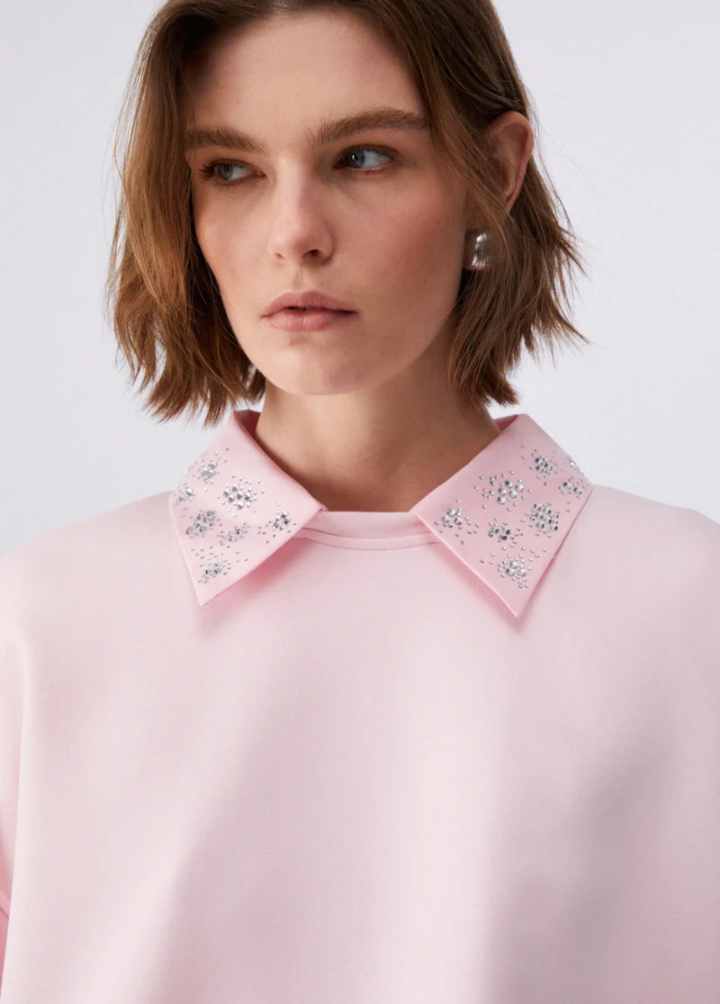 Felpa Chiusa Pink Pow Embr.pink P